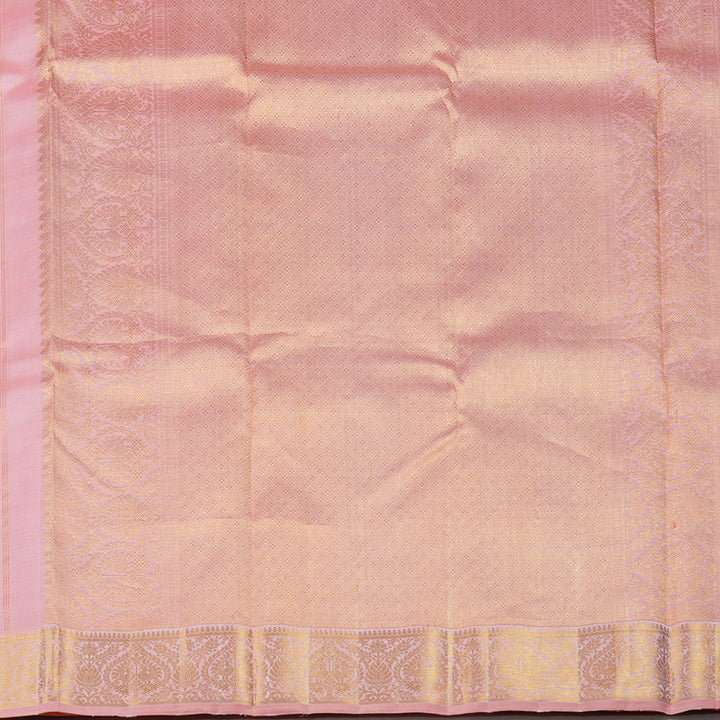 Hayagrivas Baby Peach Handloom Kanjivaram Silk Saree KBE16D3-1