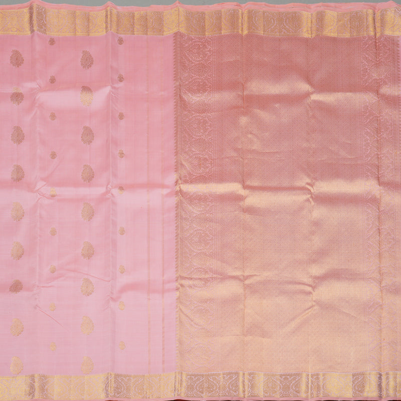 Hayagrivas Baby Peach Handloom Kanjivaram Silk Saree KBE16D3-1
