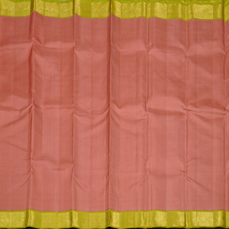 Hayagrivas Handloom Kanjivaram Silk Saree in Sumptuous Guava Pink KBE16D4-6