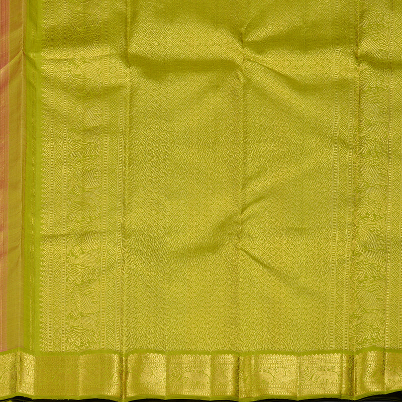 Hayagrivas Handloom Kanjivaram Silk Saree in Sumptuous Guava Pink KBE16D4-6