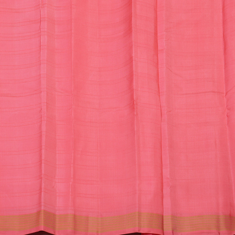 Hayagrivas Handloom Mild Peach Kanjivaram Silk Saree with Peach Pink Border KBE1709K1-9