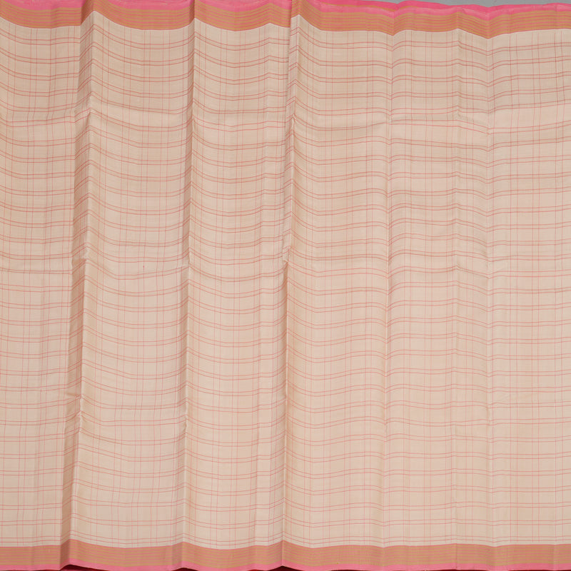 Hayagrivas Handloom Mild Peach Kanjivaram Silk Saree with Peach Pink Border KBE1709K1-9