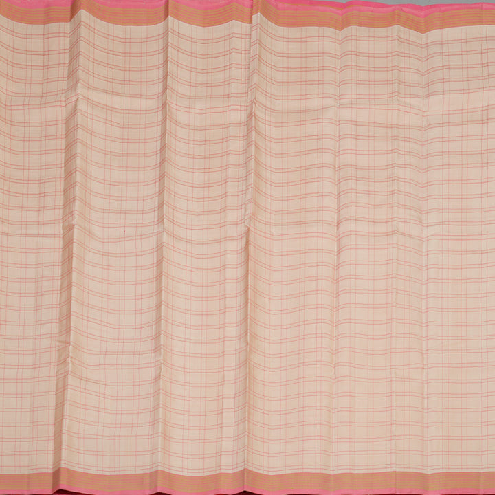 Hayagrivas Handloom Mild Peach Kanjivaram Silk Saree with Peach Pink Border KBE1709K1-9