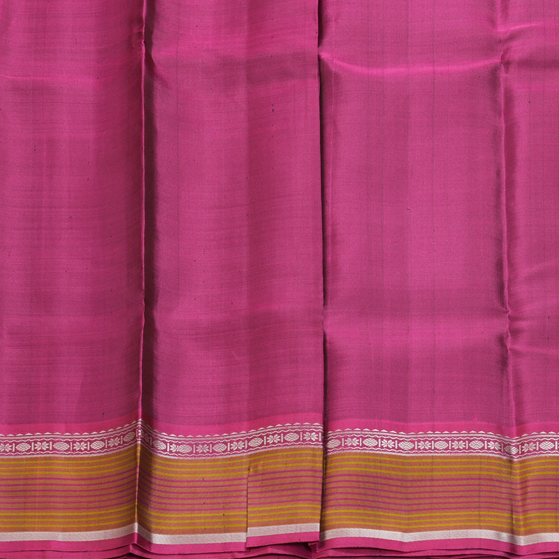 Hayagrivas Handloom Purple Kanjivaram Silk Saree with Pink Border KBE1710K1-2