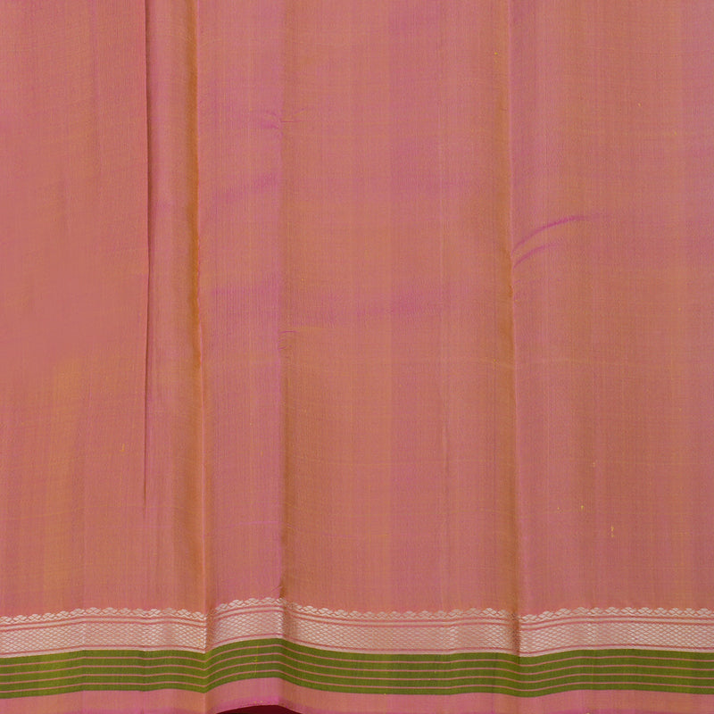 Hayagrivas Handloom Light Green Kanjivaram Silk Saree with Onion Pink Border KBE1710K1-3