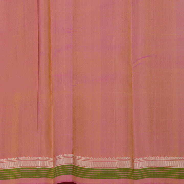 Hayagrivas Handloom Light Green Kanjivaram Silk Saree with Onion Pink Border KBE1710K1-3