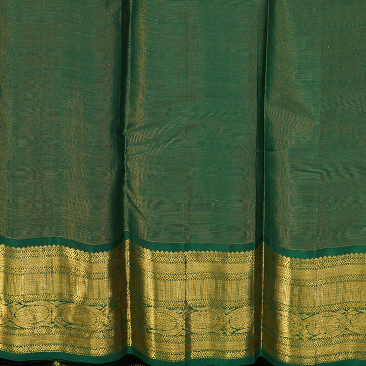 Hayagrivas Handloom Purple Kanjivaram Silk Saree with Bottle Green Border KBE1712K10-1