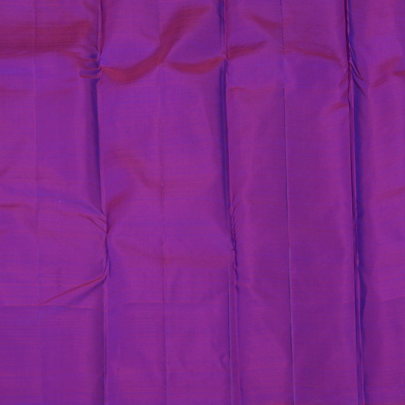 Hayagrivas Handloom Purplish Blue Kanjivaram Silk Saree with Purple border KBE1717K1-3