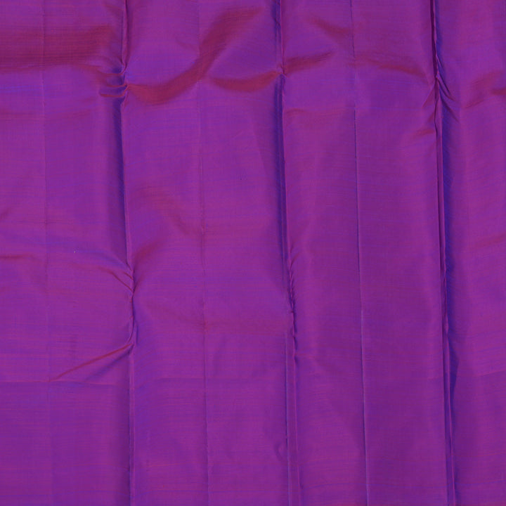 Hayagrivas Handloom Purplish Blue Kanjivaram Silk Saree with Purple border KBE1717K1-3