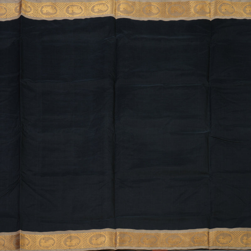 Hayagrivas Black Pure Silk Cotton Saree KBE1718K1-3