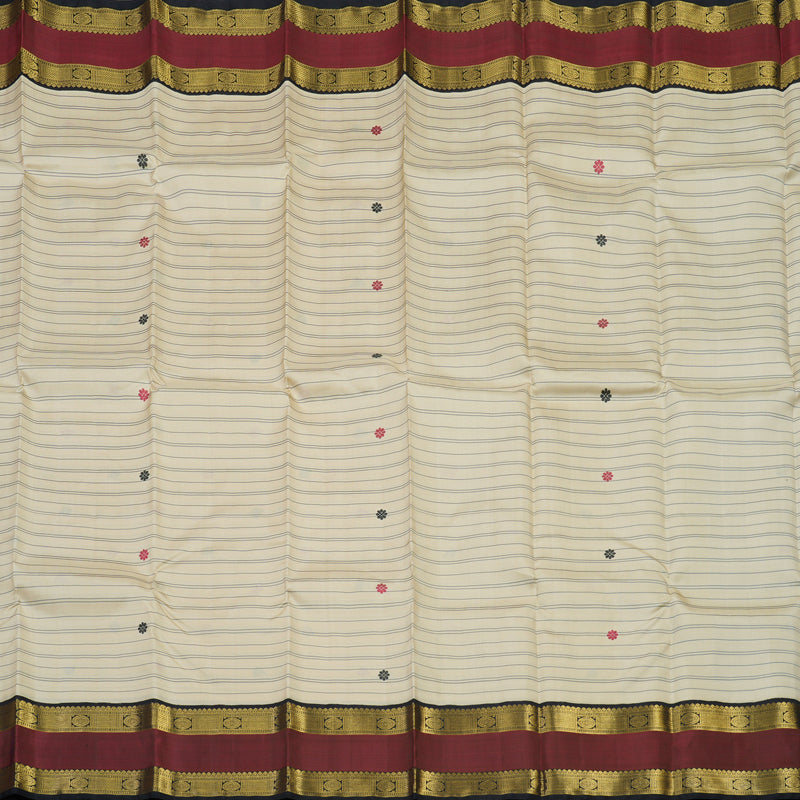 Hayagrivas Sandal Kanjivaram Silk Saree with Black border KBE1791K5-1