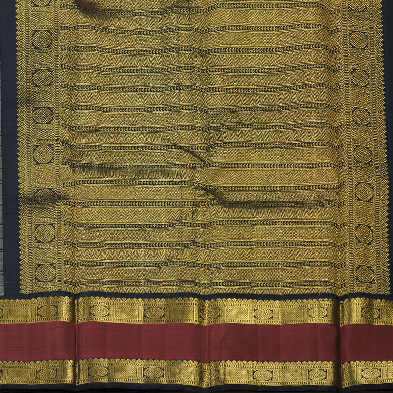 Hayagrivas Sandal Kanjivaram Silk Saree with Black border KBE1791K5-1