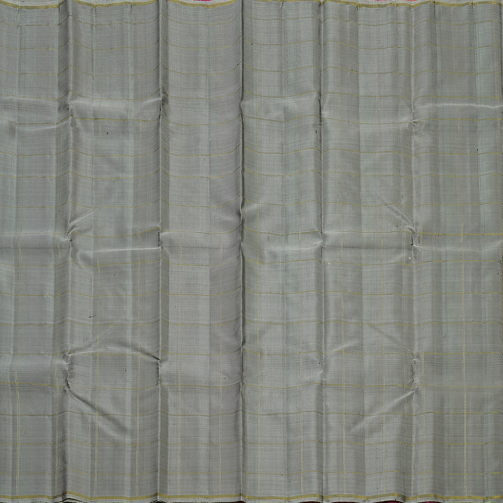 Hayagrivas Handloom Elephant Grey Kanjivaram Silk Saree KBE1720K3-1