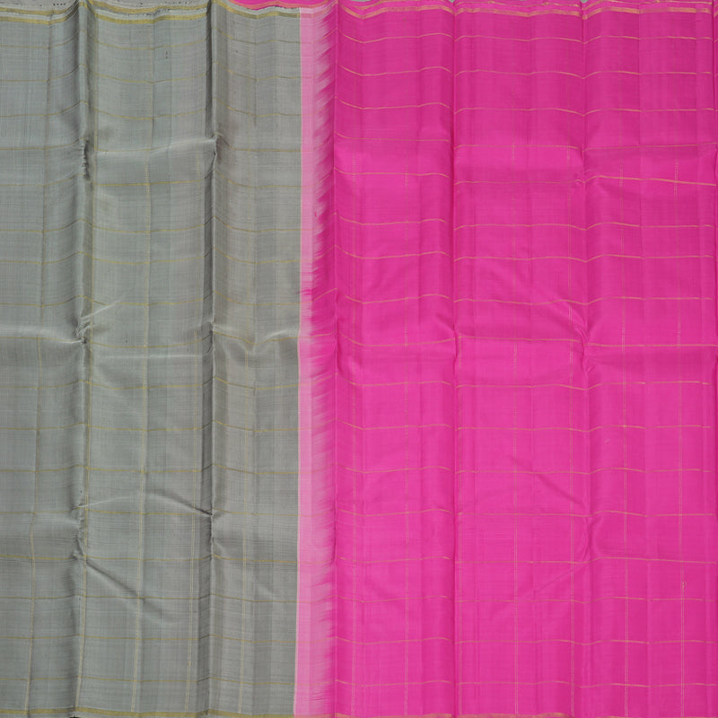 Hayagrivas Handloom Elephant Grey Kanjivaram Silk Saree KBE1720K3-1