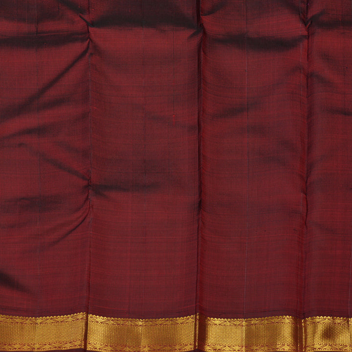 Hayagrivas Handloom Pista Green Kanjivaram Silk Saree with Araku Maroon border KBE1720K5-1