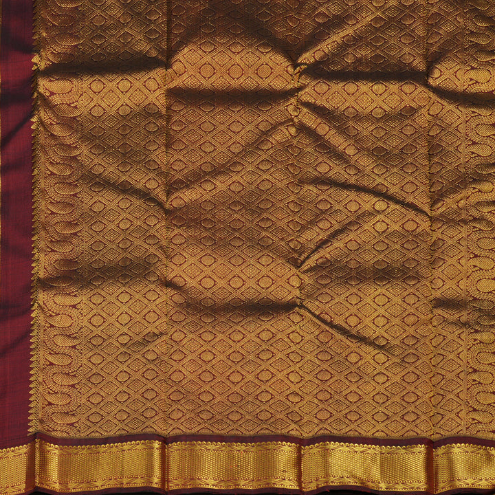 Hayagrivas Handloom Pista Green Kanjivaram Silk Saree with Araku Maroon border KBE1720K5-1