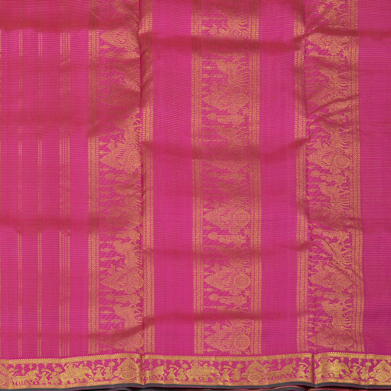 Hayagrivas Handloom Magenta Ten Yards Silk Saree KBE1721K10-1