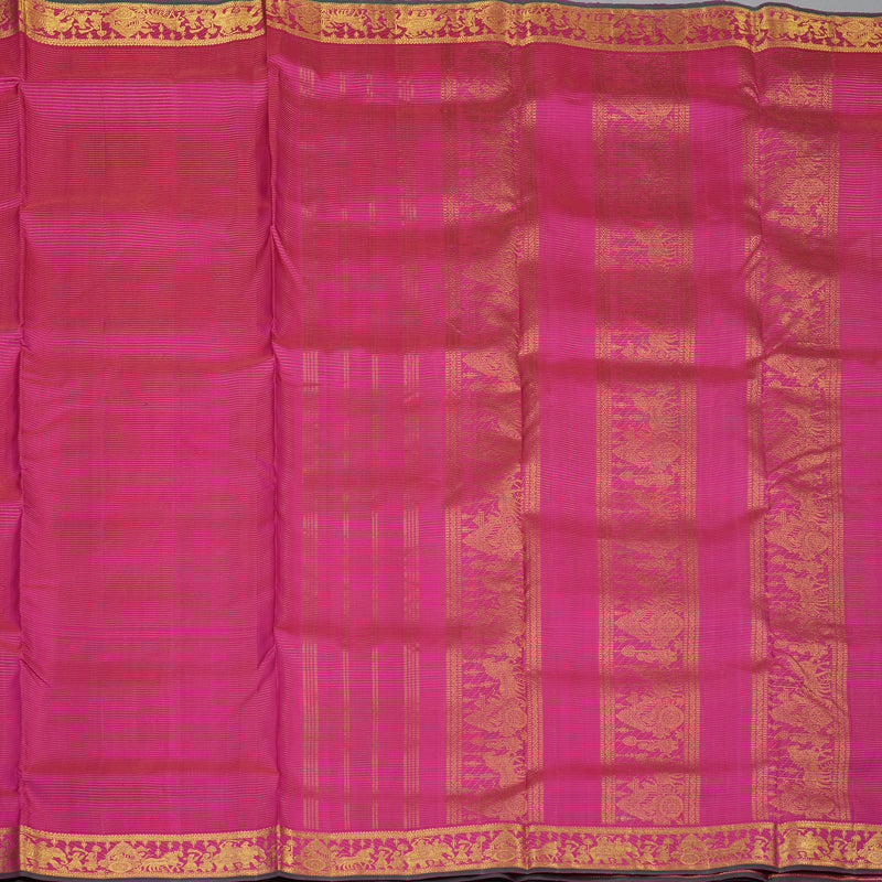 Hayagrivas Handloom Magenta Ten Yards Silk Saree KBE1721K10-1