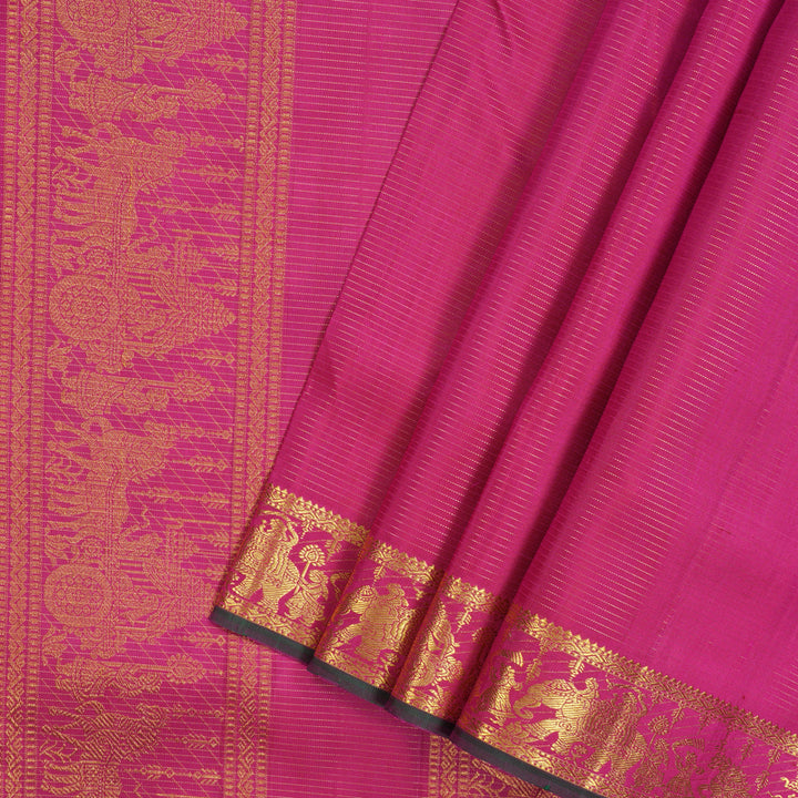 Hayagrivas Handloom Magenta Ten Yards Silk Saree KBE1721K10-1