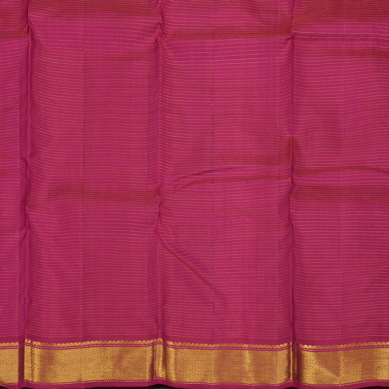 Hayagrivas Handloom Multicolour Checks Kanjivaram Silk Saree with Deep Pink Border KBE1721K2-1