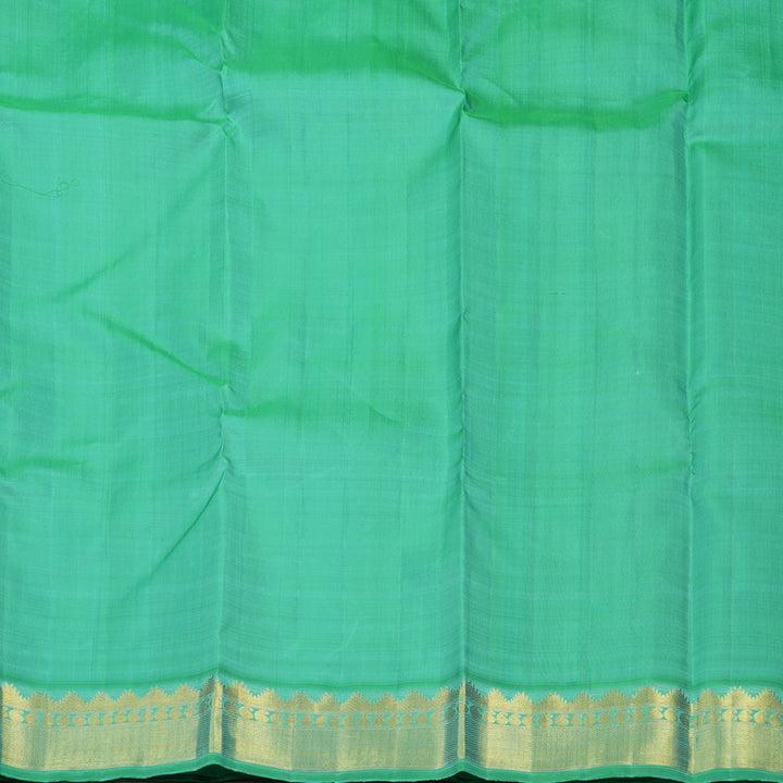 Hayagrivas Handloom Wine Purple Kanjivaram Silk Saree with Pastel Green border KBE1721K4-2