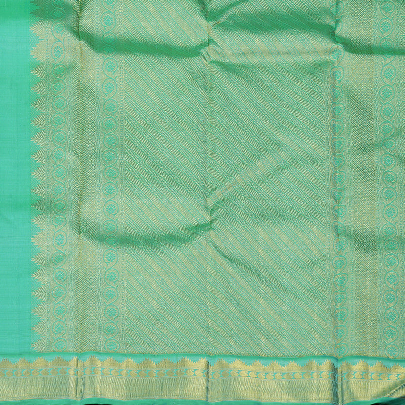 Hayagrivas Handloom Wine Purple Kanjivaram Silk Saree with Pastel Green border KBE1721K4-2
