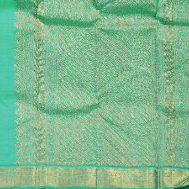 Hayagrivas Handloom Wine Purple Kanjivaram Silk Saree with Pastel Green border KBE1721K4-2