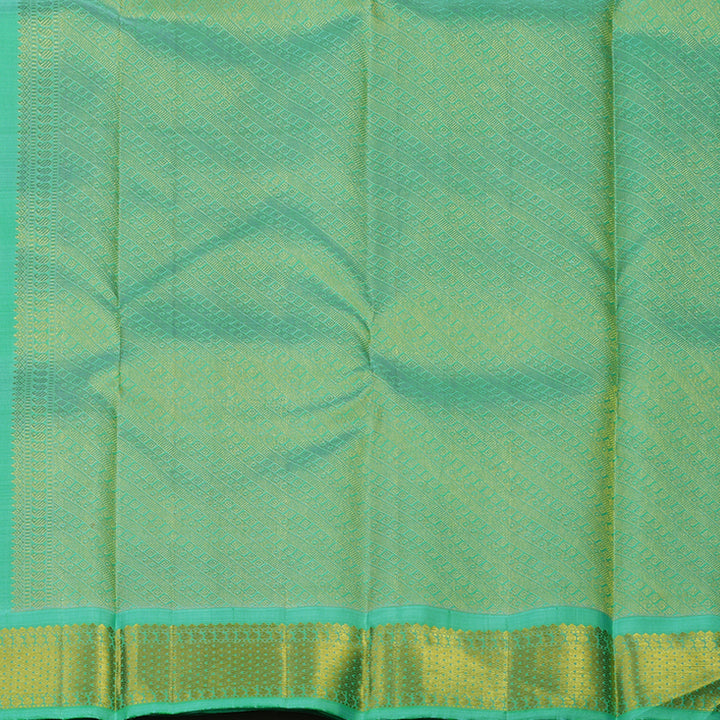 Hayagrivas Handloom Red Kanjivaram Silk Saree with Bright Teal border KBE1721K6-3