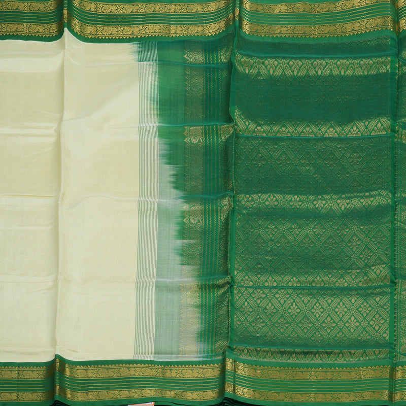 Hayagrivas Ivory Pure Silk Cotton Saree KBE1723K10-1