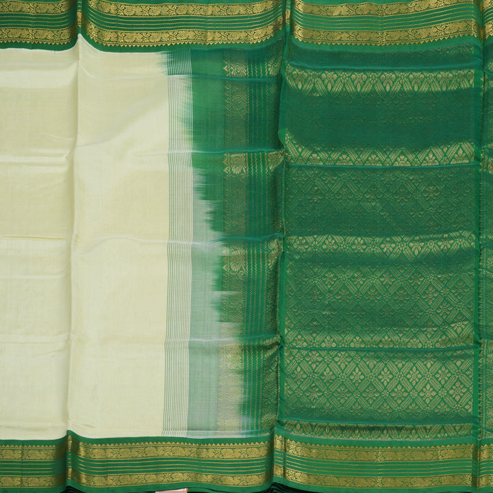 Hayagrivas Ivory Pure Silk Cotton Saree KBE1723K10-1