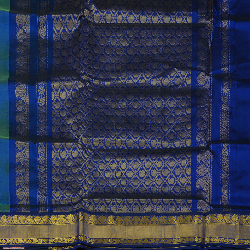 Hayagrivas Rexona Green Pure Silk Cotton Saree KBE1723K12-1