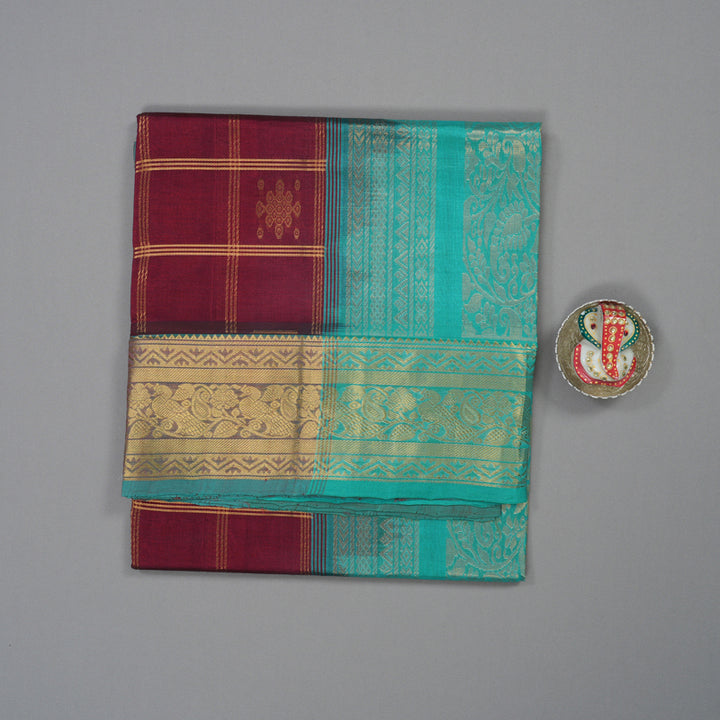 Hayagrivas Araku Maroon Pure Silk Cotton Saree KBE1723K3-2