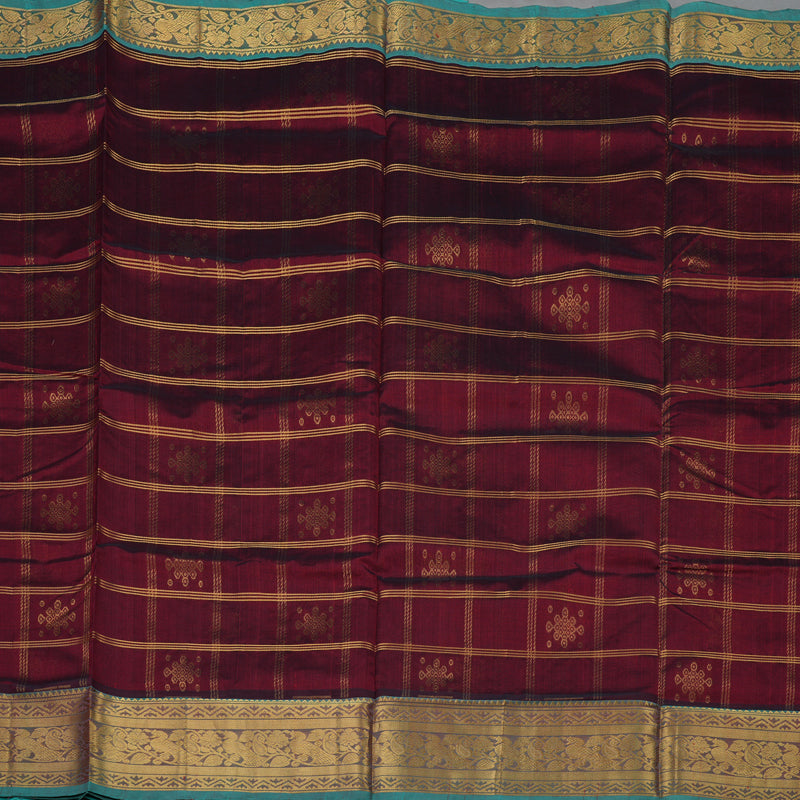Hayagrivas Araku Maroon Pure Silk Cotton Saree KBE1723K3-2