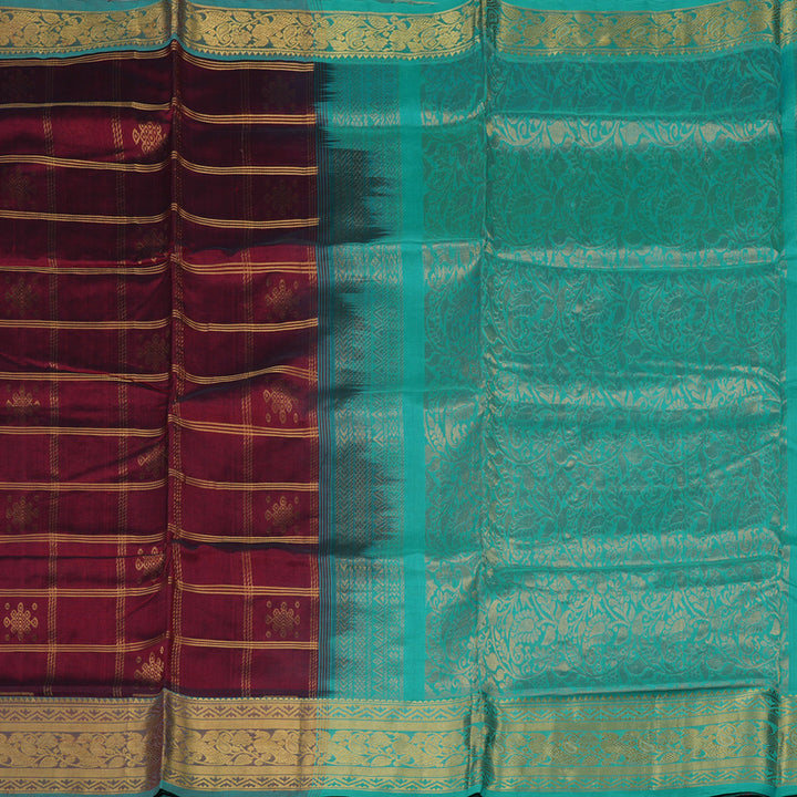 Hayagrivas Araku Maroon Pure Silk Cotton Saree KBE1723K3-2