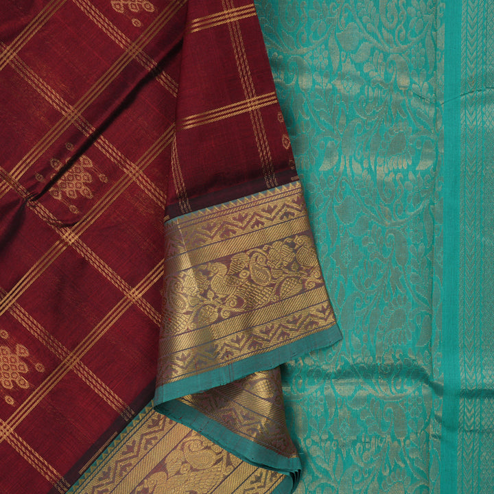 Hayagrivas Araku Maroon Pure Silk Cotton Saree KBE1723K3-2