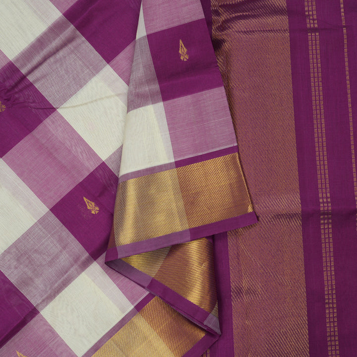 Hayagrivas Multicolour Checks Pure Silk Cotton Saree KBE1723K5-1