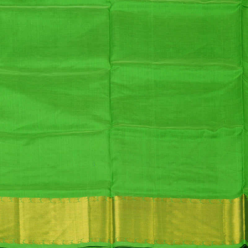 Hayagrivas Parrot Green Pure Silk Cotton Saree KBE1723K6-4