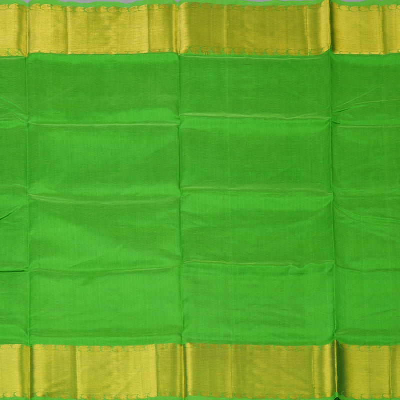 Hayagrivas Parrot Green Pure Silk Cotton Saree KBE1723K6-4