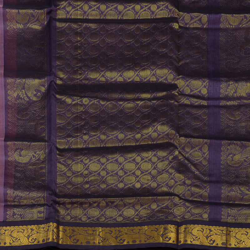 Hayagrivas Rose Pink Pure Silk Cotton Saree with Dark Lavendar Border KBE1724K5-1