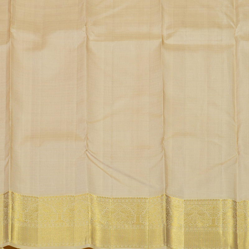 Hayagrivas Handloom Deep Pink Kanjivaram Silk Saree with Cream border KBE1725K6-1