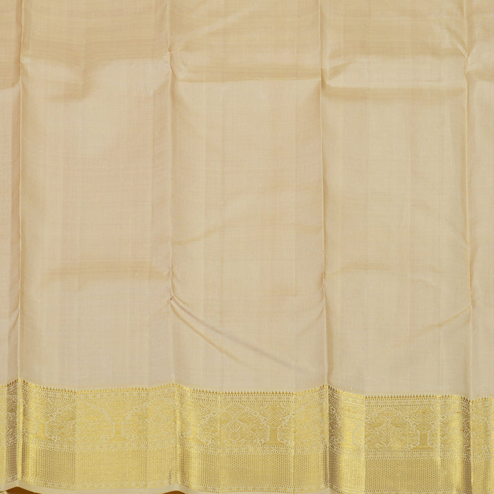 Hayagrivas Handloom Deep Pink Kanjivaram Silk Saree with Cream border KBE1725K6-1