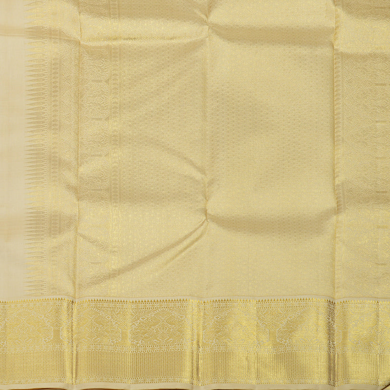 Hayagrivas Handloom Deep Pink Kanjivaram Silk Saree with Cream border KBE1725K6-1