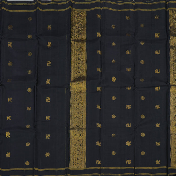 Hayagrivas Handloom Deep Nagapazham Kanjivaram Silk Saree with Rettapet KBE1733K1-1
