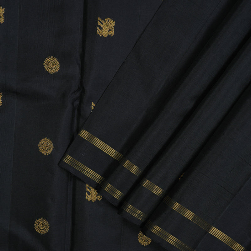 Hayagrivas Handloom Deep Nagapazham Kanjivaram Silk Saree with Rettapet KBE1733K1-1