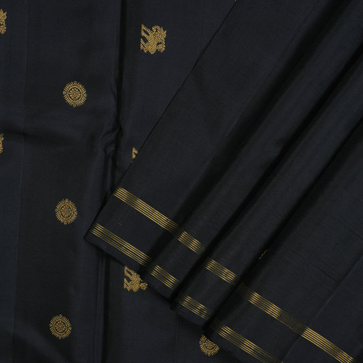Hayagrivas Handloom Deep Nagapazham Kanjivaram Silk Saree with Rettapet KBE1733K1-1