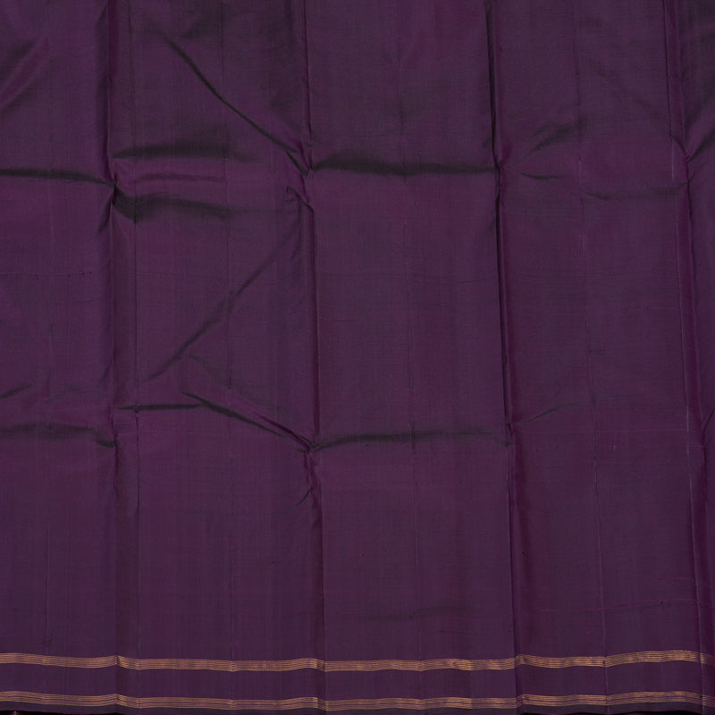Hayagrivas Handloom Violet Kanjivaram Silk Saree with Rettapet KBE1733K2-1