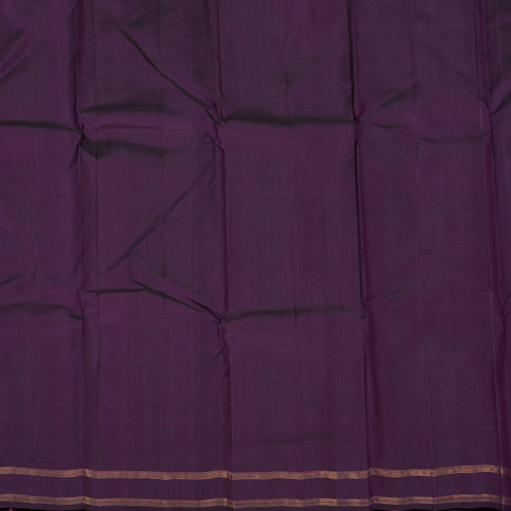 Hayagrivas Handloom Violet Kanjivaram Silk Saree with Rettapet KBE1733K2-1