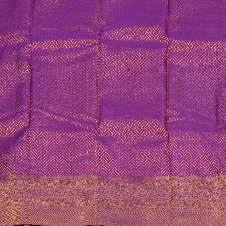 Hayagrivas Handloom Purple Kanjivaram Silk Saree KBE1734K1-1