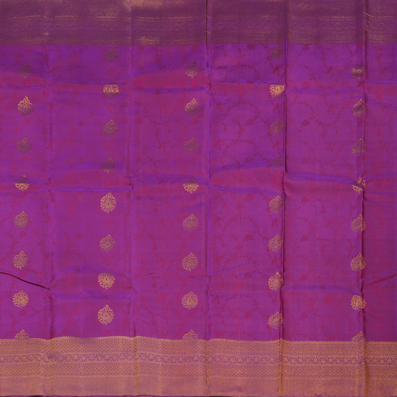 Hayagrivas Handloom Purple Kanjivaram Silk Saree KBE1734K1-1