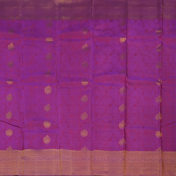 Hayagrivas Handloom Purple Kanjivaram Silk Saree KBE1734K1-1